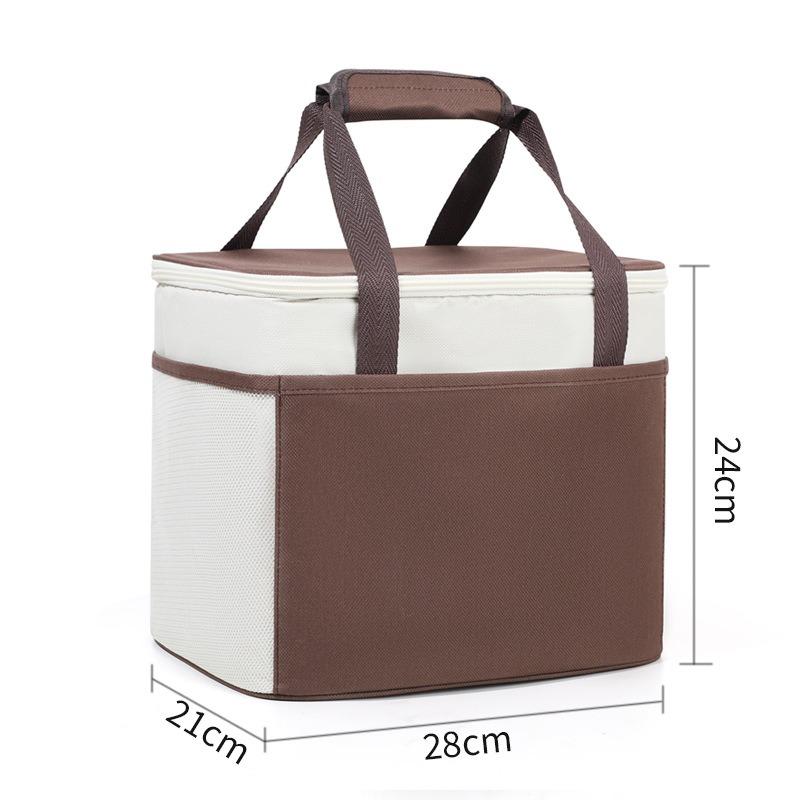 1pcs Large Capacity Insulated Bag Outdoor Picnic Daily Commute Lunch Box Storage Pouch Thermal Food Container Bag