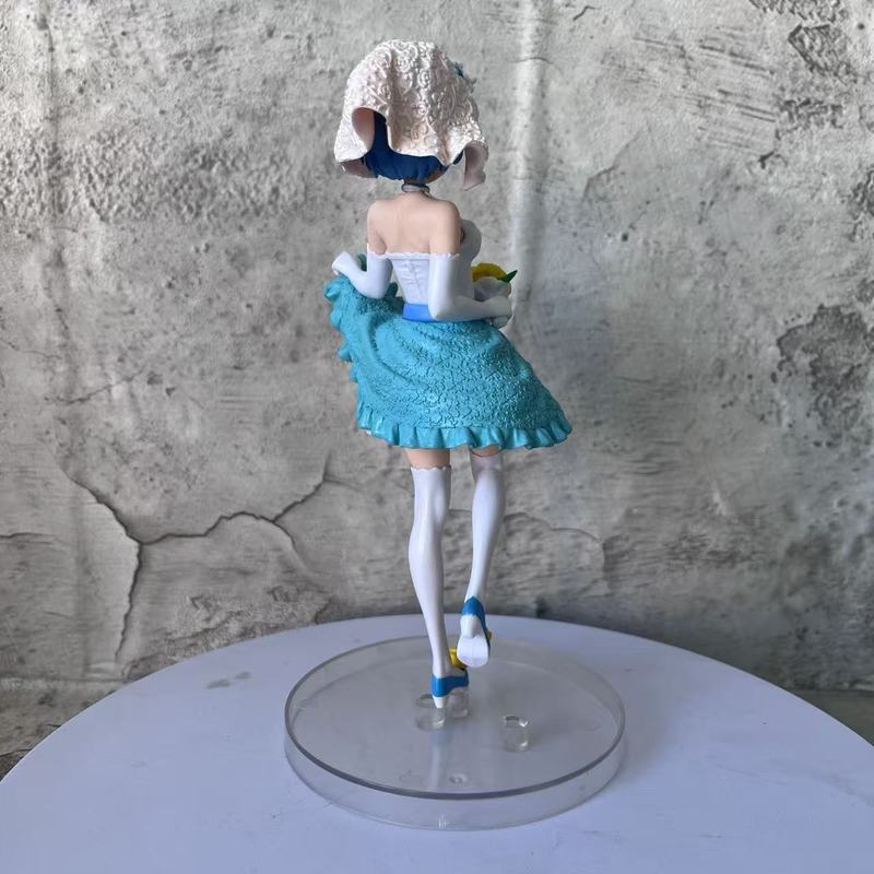 Re Zero Rem Anime Figure Sakura Style Wedding Dress Statue Collectible Model Chassis Car Desktop Decoration For Anime Collectors