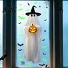 Cute Ghost Decor for Home Halloween Static Window Cling, Luminous Fluorescent PVC Decal, Atmosphere Wall Decals Removable Reusable Decorative Sticker