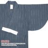 Yukata Shijira Cotton Set Heiko Size Stripe X Heiko Obi [KYOETSU] Set, Fabric, 3-Piece (Yukata, Obi, Geta), Boys' (120cm, (Indigo) (Natural))