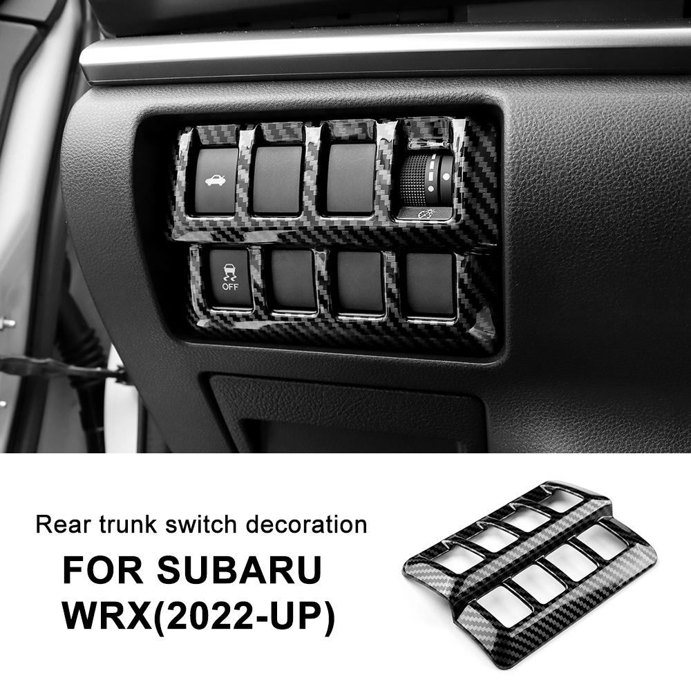 

ABS Стиль Карбоновое волокно Для Subaru WRX 2025 2025 2025 Наклейка Автоаксессуары Декоративная накладка переключателя заднего багажника Отделка LHD коричневый