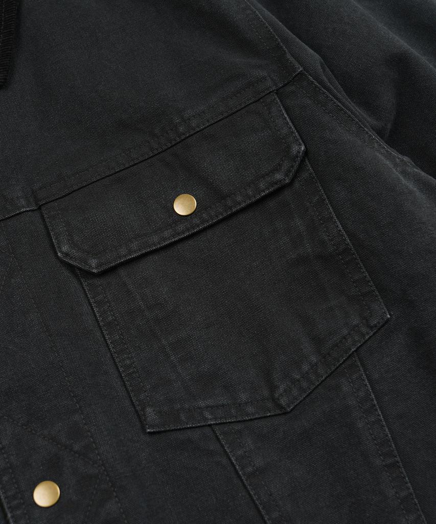 FRIZMWORKS Heavy Canvas Storm Trucker Jacket _ Black