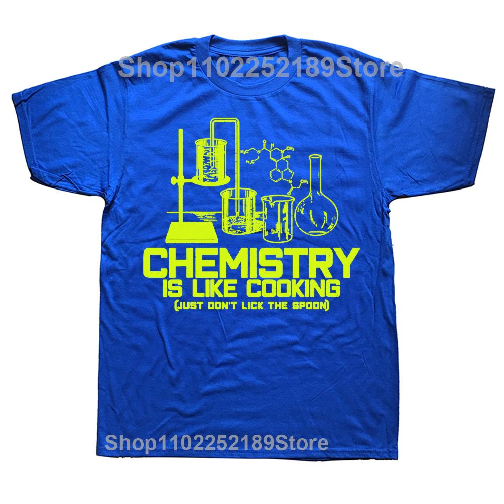 Funny Chemistry Is Just Like Cooking Graphic T-shirts Tshirt Men Women's Fashion Casual Oversized 100% Cotton T Shirt