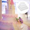 4Pcs Compact Cake Dummy Lightweight White Cake Decorating Practice Tool Wedding Party Decoration DIY Craft Supply