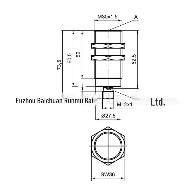 Leuze 230MM/4NO-22E-S12 Inductive Sensor C18MM/2NO-8E0