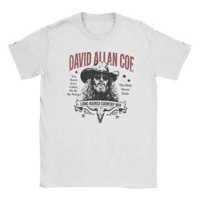 David Allan Coe Vintage Country Music TShirt Unisex Casual Pure Cotton Tee Shirt Round Neck Short Sleeve T Shirt Gift Idea Clothes