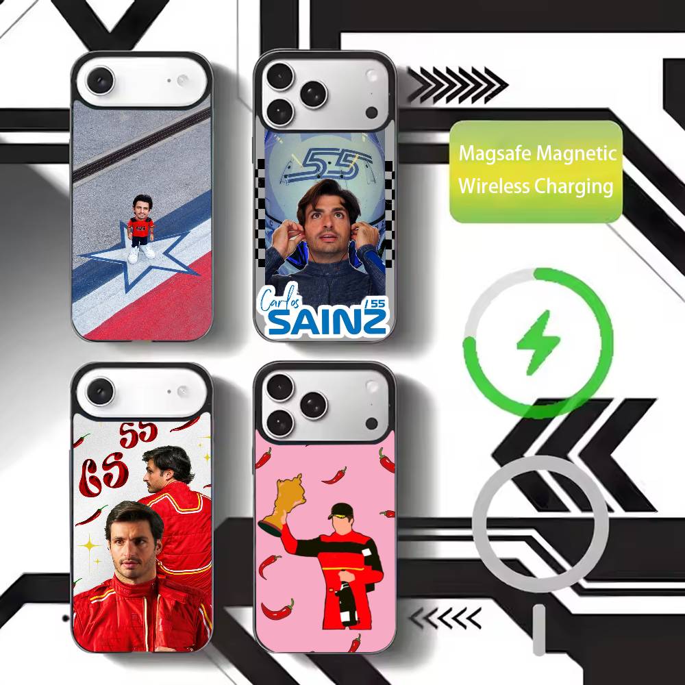 55 Chili C-Carlos S-Sainz Phone Case For iPhone17,16,15,14,13,12,11 Plus,Pro Max Magnetic For Magsafe Wireless Charging