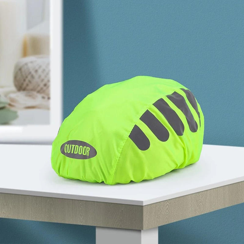 1 Pcs Bike Helmet Rain Cover With Reflective Polyester Strip Waterproof Windproof Covers High Visibility Cycling Ride Gear