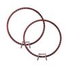 2Pcs Adjustable Spring Loaded Embroidery Frames Round Plastic Stitching Hoops for Needlework Stitching and Sewing Craft