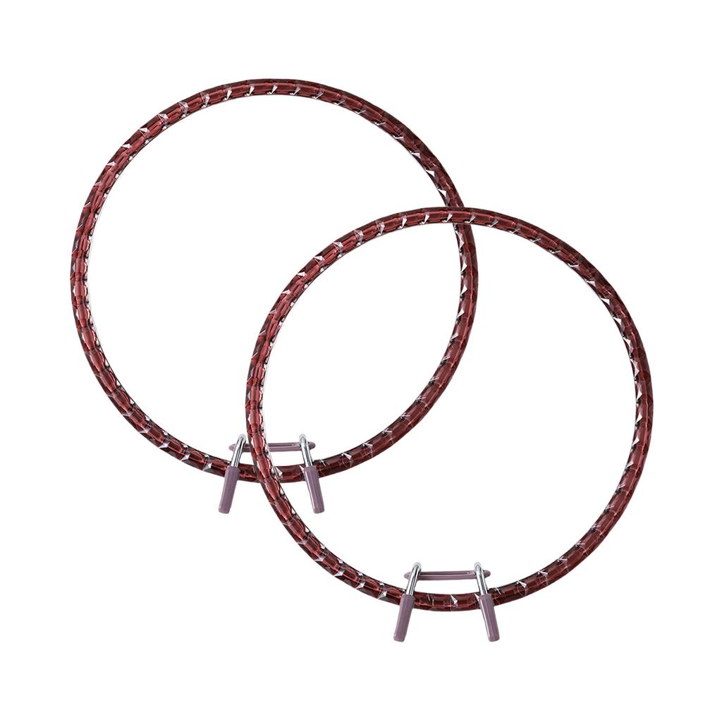 2Pcs Adjustable Spring Loaded Embroidery Frames Round Plastic Stitching Hoops for Needlework Stitching and Sewing Craft