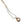 French Retro Cat's Eye Shell Pendant Necklace - Minimalist Luxury Clavicle Chain Jewelry