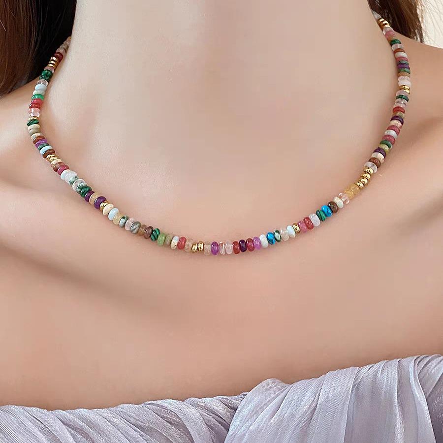Summer Secret Garden Rainbow Guardian Necklace: Vibrant, Non-fading, Light Luxury European Style for Women