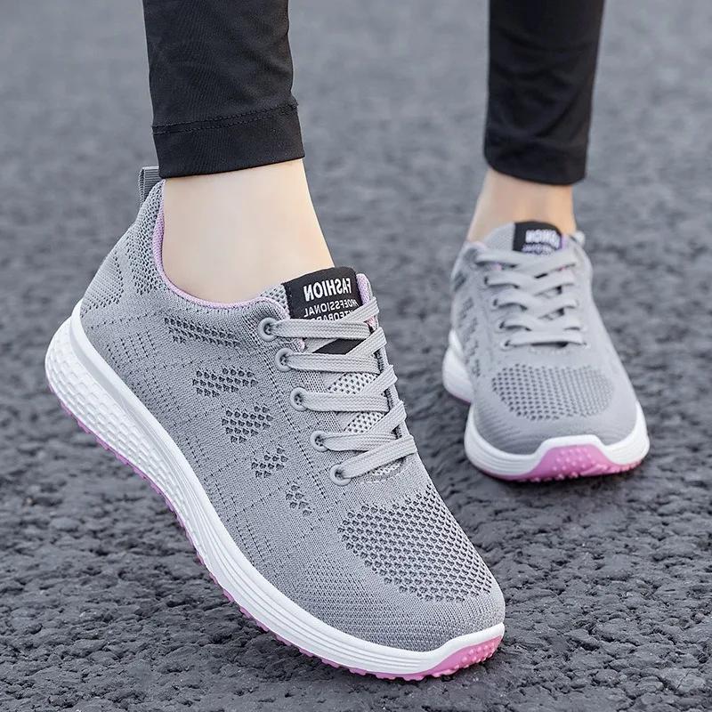 Fashion 2025 Spring New Fashion Sneakers for Women Soft Walking Flats Non-slip Casual Sport Tennis Shoes Athletic Sneakers for Lady