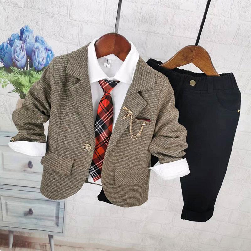 2025 Boys' Korean Style Spring/Autumn Blazer: Casual, Handsome & Formal Jacket for Kids