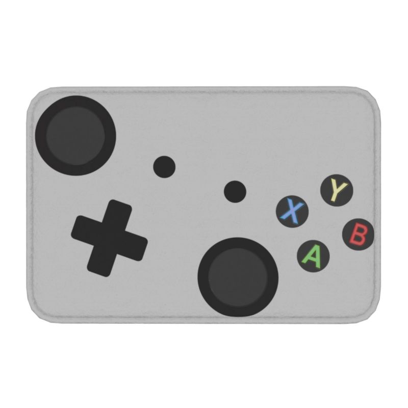 Tapis de Porte Personnalisé Rétro Gamer Manette Tapis Antidérapant Jeu Vidéo Gaming Manette Cuisine Bain Jardin Tapis Moquette 40*60cm 40cmx60cm
