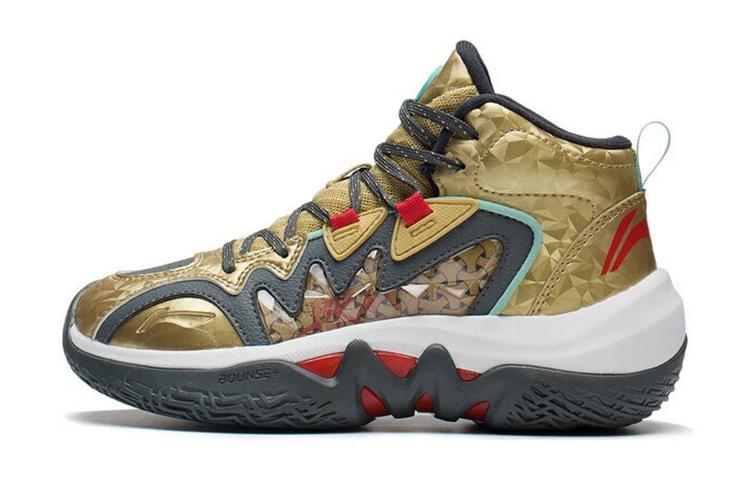 Li Ning YOUNG Удобные износостойкие высокие детские баскетбольные кроссовки YKBS086-5 38