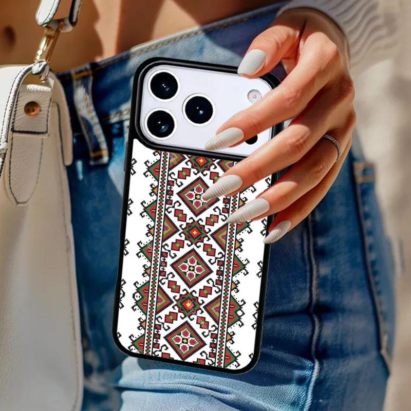 U=krainian Pattern Phone Case For iPhone 17 Air 14 15 13 12 Max Cover For Apple 16e 11 Pro Max Plus Coque