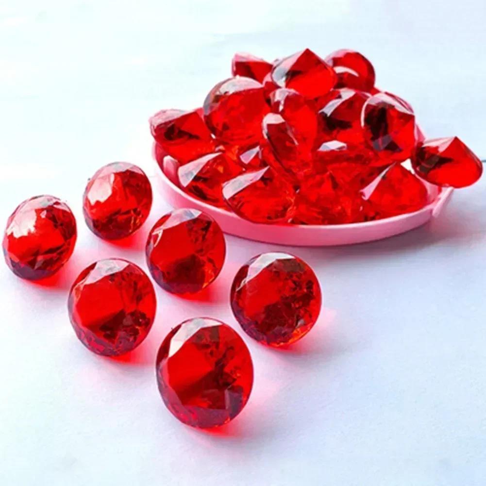 100Pcs Gems Fillers Diamond Jewely Treasure Chest Pirate Filler Props Party Confetti Wedding Christmas Decoration Gifts