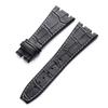 Genuine Leather Watch Strap 27mm for Royal Oak Offshore Slub Pattern Stitching Cowhide WatchBand Butterfly Buckle Business Bands
