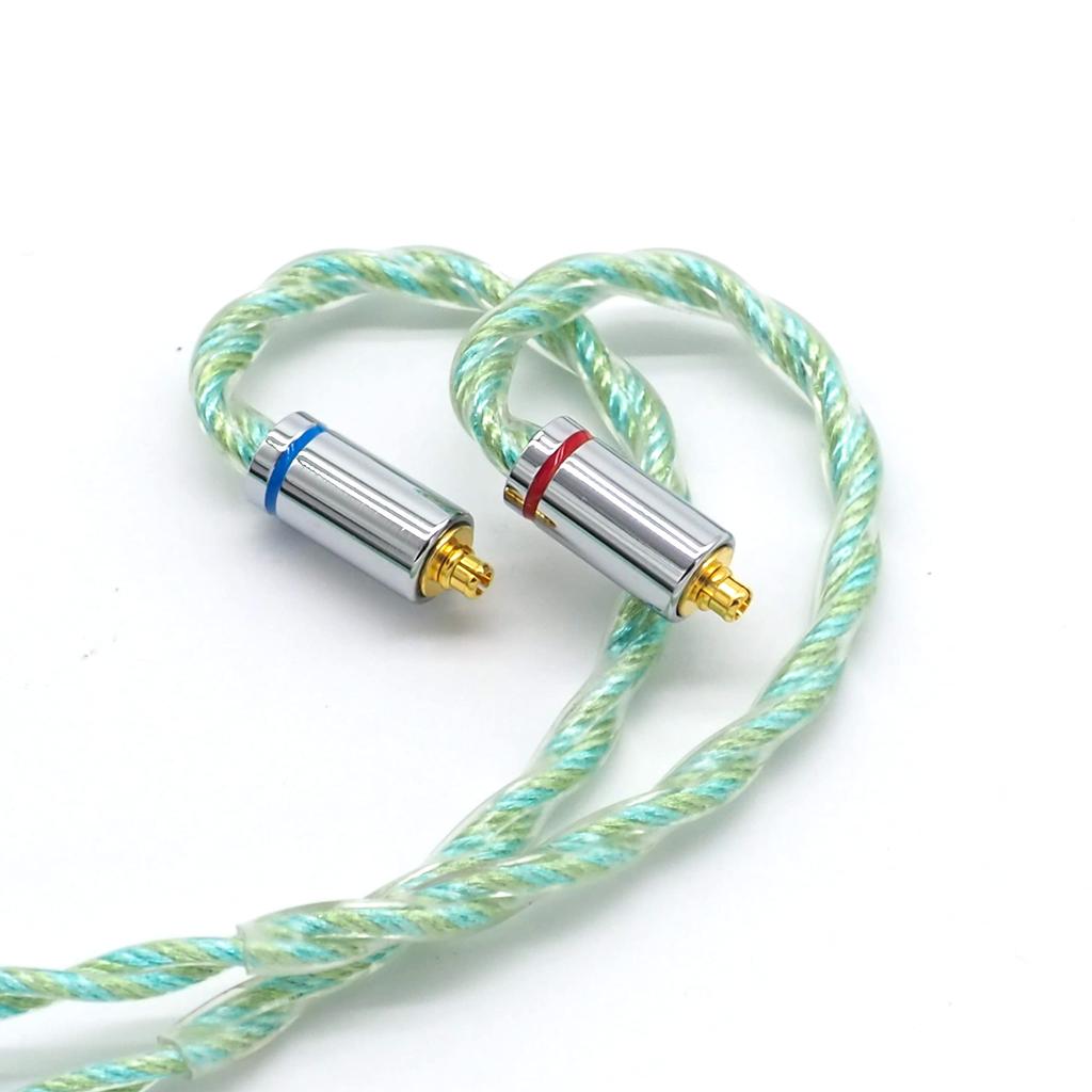 MMCX handmade cable copper wire graphene wire Earphone upgrade cable MMCX replacement cable Series []SoundsGood - 3.5mm 4-core Silver-plated + [Citrus