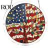 Unique Acrylic Puzzle Gift Sun Catcher with Colorful Light Projection, DIY Window Hanging Decor Stained Glass for Garden Patio Living Room, UV Printed
