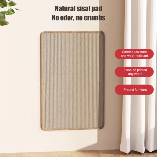 Cat Scratcher Board Sisal Hemp Wall-Mounted Pad Protect Furniture Paw Training Scratch-Proof Cat Scratching Post
