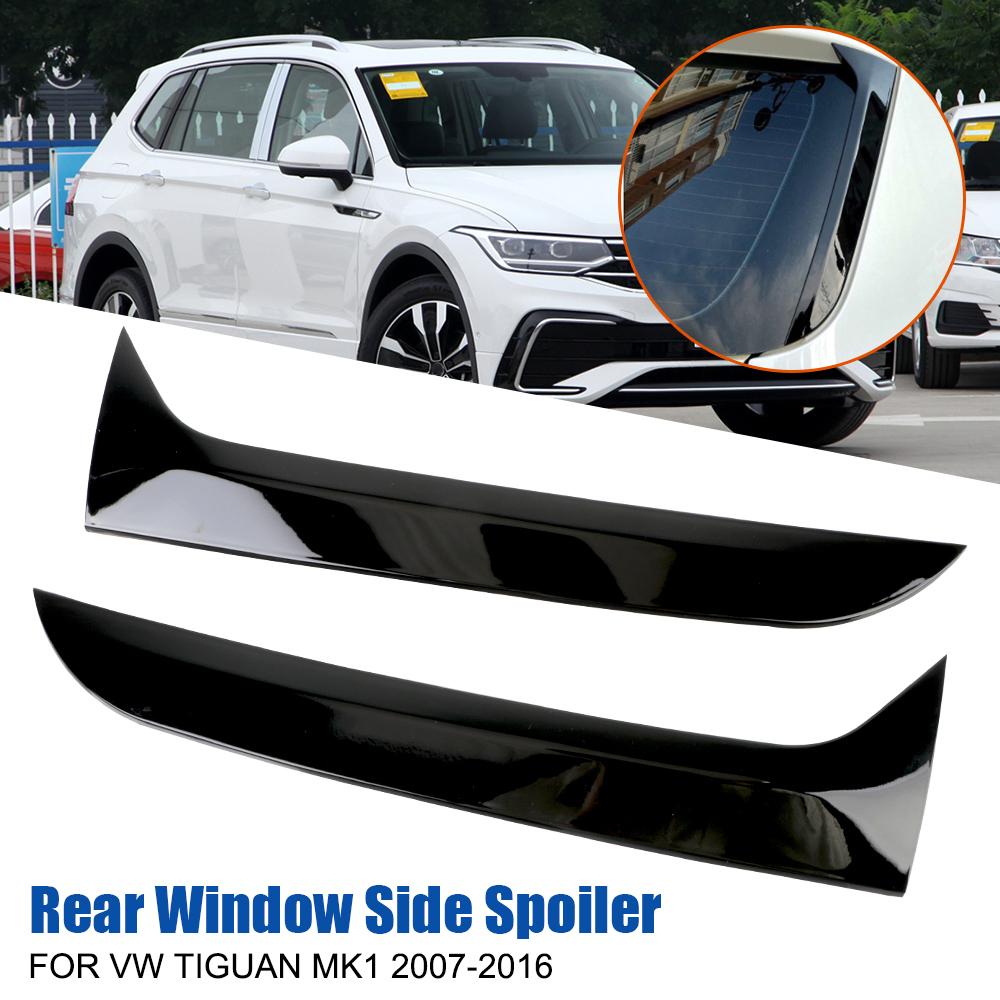 

Боковой спойлер Canard на заднее окно, черный глянцевый черный, 2 шт., автомобильные детали, сплиттер Canards для VW Tiguan MK1 2007 2008 2009 2010 2011 2012-2016, автозапчасти