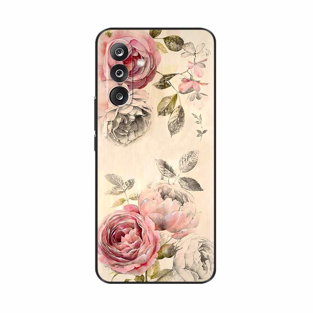 For Samsung M36 5G Case M366B Cute Flowers Cat Painted Shockproof Silicone Back Cover For Samsung Galaxy M36 M35 M34 Phone Cases