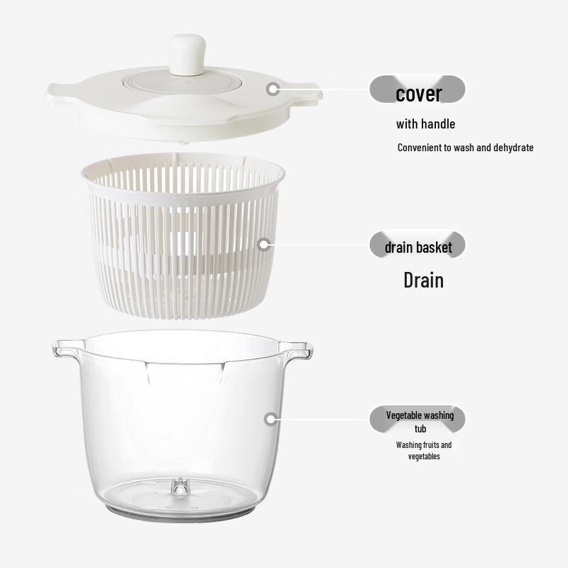 Hand-Crank Salad Spinner & Vegetable Washer