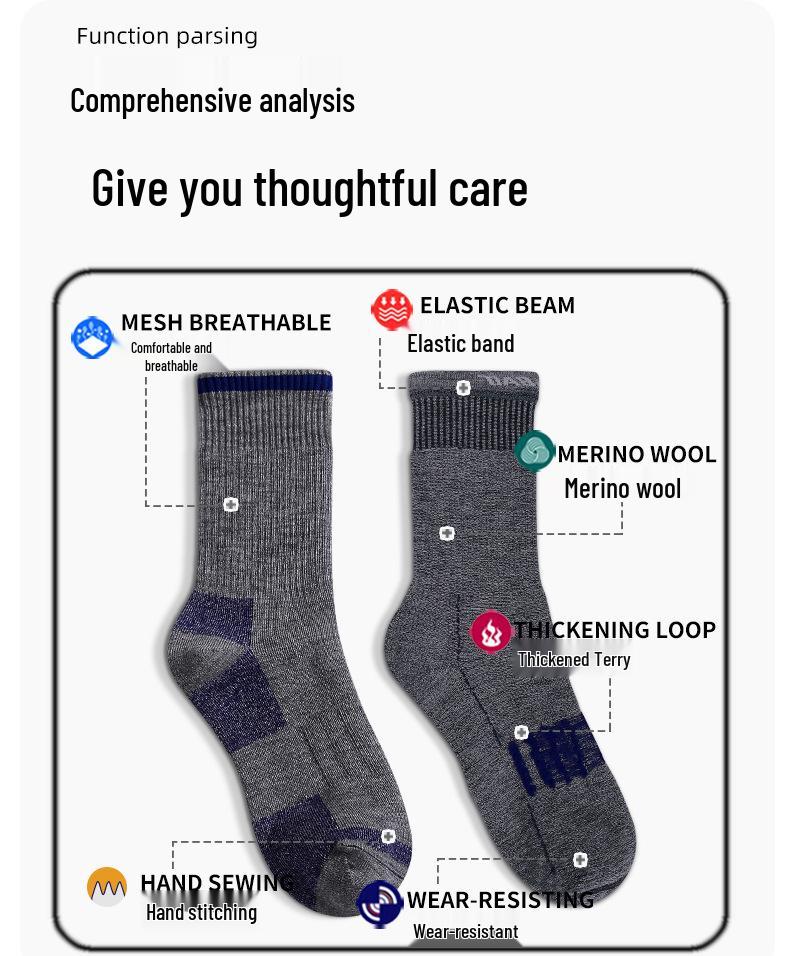 90% Merino Wool Australian Socks for Hiking, Trekking, Walking, Skiing, and Mountaineering