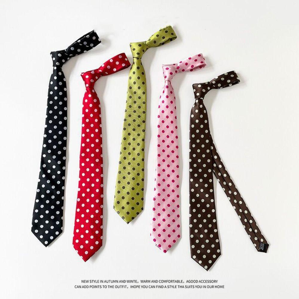 Wellenpunkt Polka Dot Krawatte Koreanisches Hemd Krawatten Dekoration Mode JK Uniform Krawatte Damen