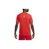 Nike Dri-FIT Logo Print Crew Neck T-Shirt Men Tops Chile-Red FJ2358-673