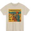 Turkmenistan Comic T Shirt Unisex Retro Style | Vintage Ashgabat Skyline Tee | Central Asia Travel Shirt | Gift for Him Her Culture Lover