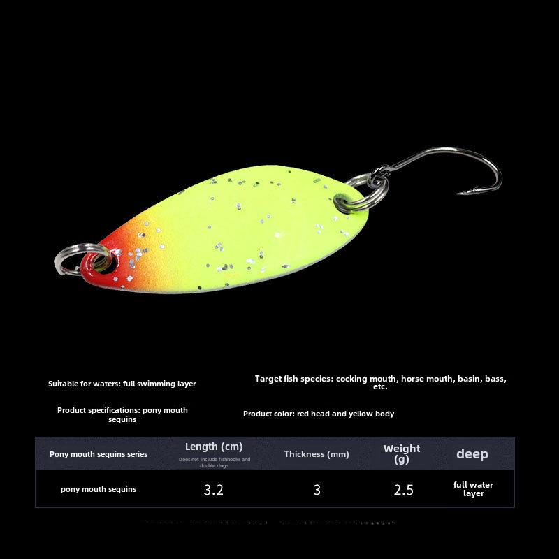 White Stripe Long-Distance Cast Perch Lure with Sequins