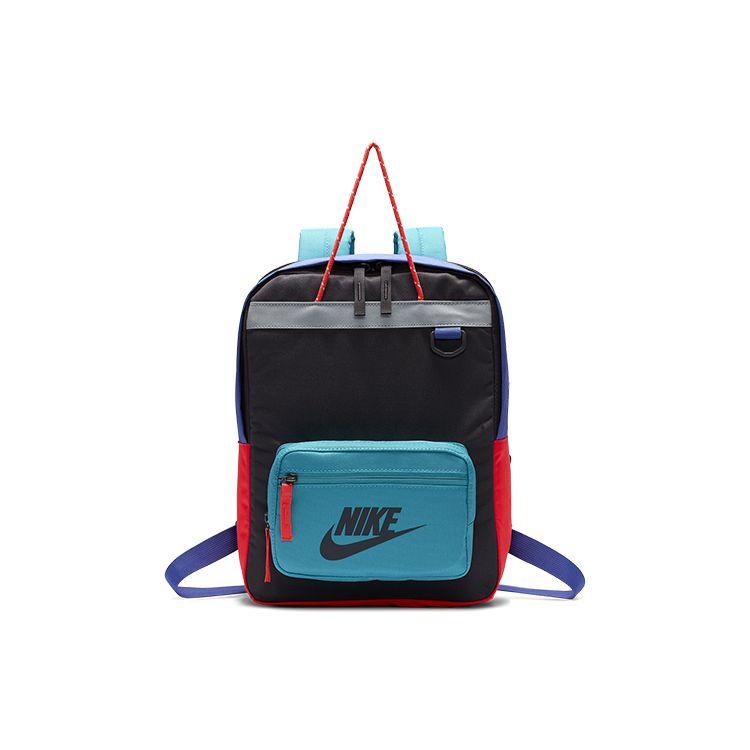 Nike Tanjun Backpack Zipper Closure Polyester Backpack Unisex Backpacks Blue Black BA5927-082 Blue Black