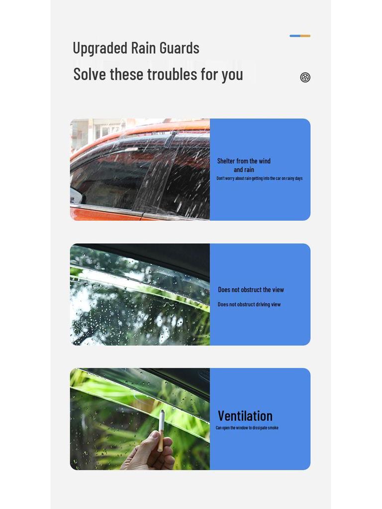 MONTERO 98-02 Acrylic Rain Guards - Car Window Visors & Deflectors