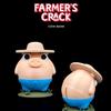 3D Printed Farmer's Crack Coin Bank Funny Pig Money Bank for Kids Wacky Saving Coin Jar Ornament for Desk Decoration