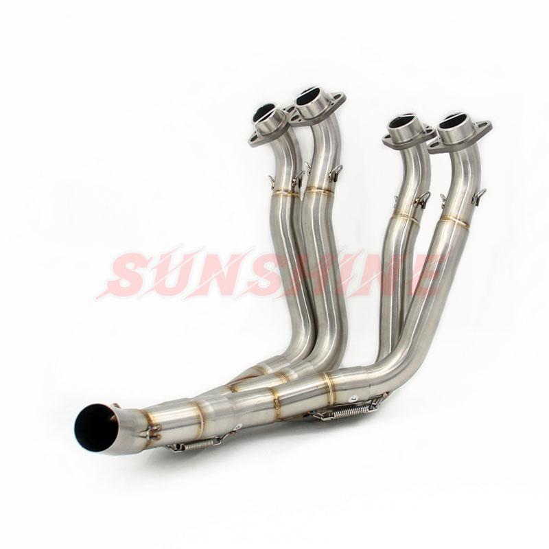 Exhaust Motorcycle Slip on Motorcross Front Pipe Full Systems Stainless Steel Connect Tube Link For GSXR1000 2017-2023