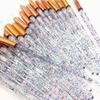 20 Makeup Brush Set Diamond Clear Handle Eyeshadow Makeup Brush Multifunctional Eye Beauty Tool
