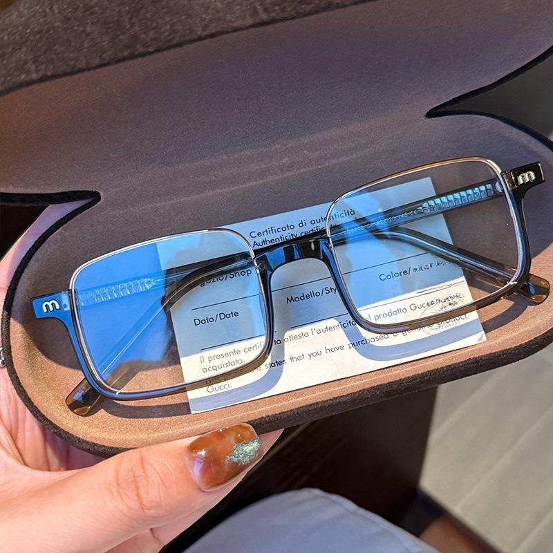 

Квадратная Большая Оправа TR90 Нижняя Оправа Защита от Синего Света Очки для Миопии Мужские Женские Полуободковые Компьютерные Очки зелёный