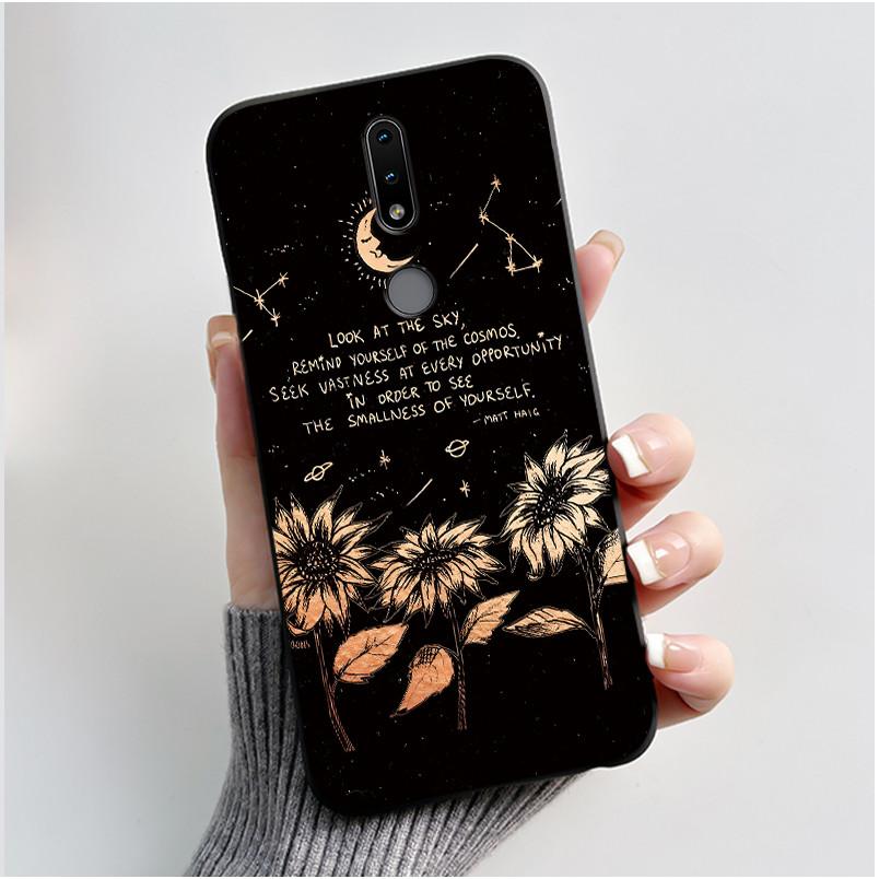 Cute Case For Nokia 4.2/Nokia 3/Nokia 3.1/Nokia3.2 Funda Capa Printing Shell Protective Cover Soft Silicone Cartoon Black Casing