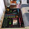 "Digital DJ Mixer Design Carpet with Colorful Waveforms and Screen Elements Print" Suitable for Use As an Anti-slip    for    Room and Bedroom Sofas