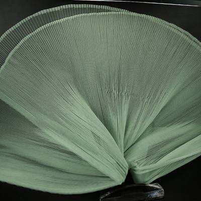 1 yarda/150 cm Tela de Acordeón Lisa Malla Rígida Plegada DIY Material de Diseñador Hecho a Mano Telas para Ropa