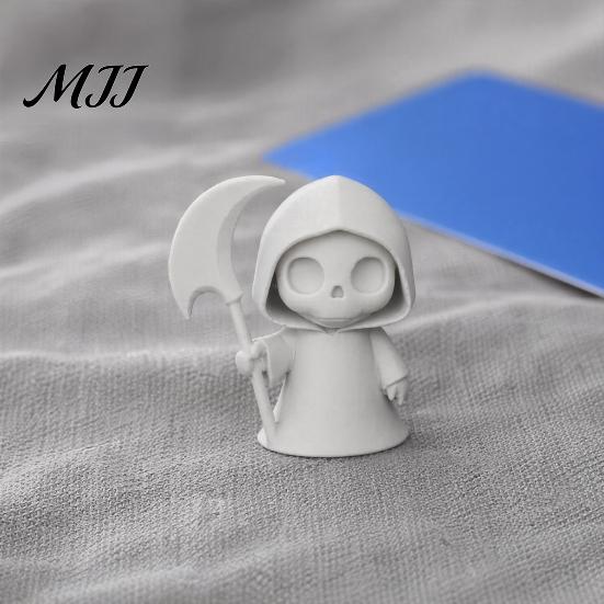 Gift For Home Office 3D Printed Ghost Figurine, Cute Desktop Ornament, Mini Storage Organizer Halloween Reaper Statue for Study Room Decoration