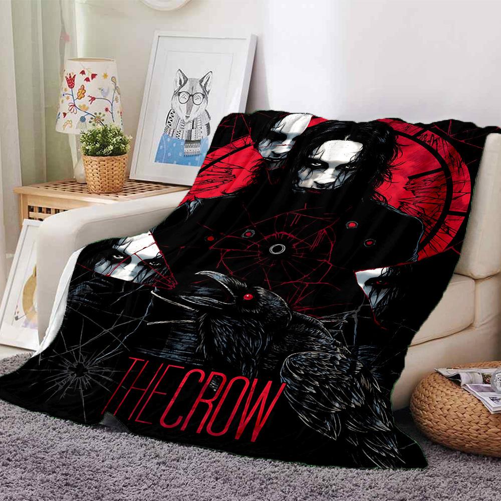 1pc The Crow Throw Blanket Soft Flannel, Cozy All Season Polyester Perfect for Home, Office 80cmx120cm