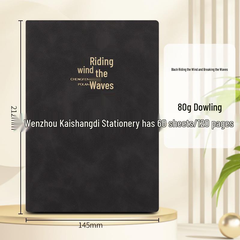 Custom Logo Business Notebook - Soft Leather, Thick, High-Quality Buckle Diary In Gift Box
