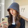 For Girl Solid Color Ear Protection Fashion Bucket  Hat Women Hat Korean Style Beanies Knitted Hat