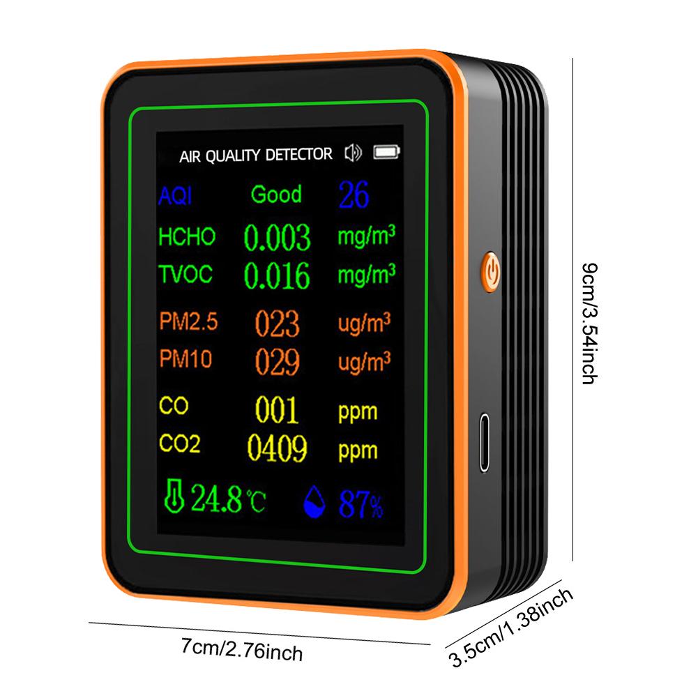 3/5/6/10 in 1 Digital Portable CO2 Meter LCD Display Temperature Humidity Tester Carbon Dioxide Detector Air Quality Monitor