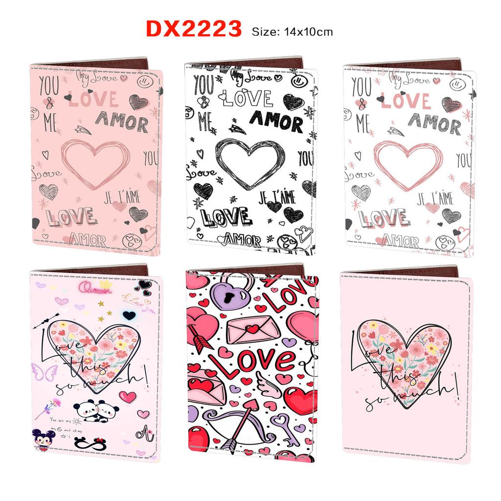 Cartoon Liebe Reise-Pass-Tasche, Ausweis-Clip, Pass-Clip-Anpassung