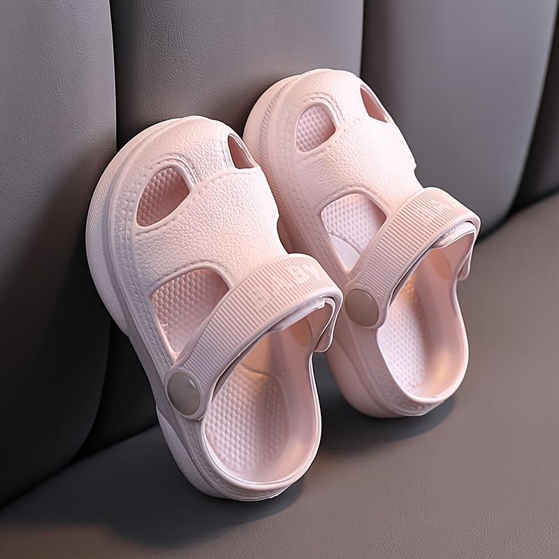 Children Slip-On Sandals Soft EVA Sole Breathable Ventilation Holes Non-Slip Indoor/Outdoor Footwear for Kids Lightweight All-Season Comfort Sandals